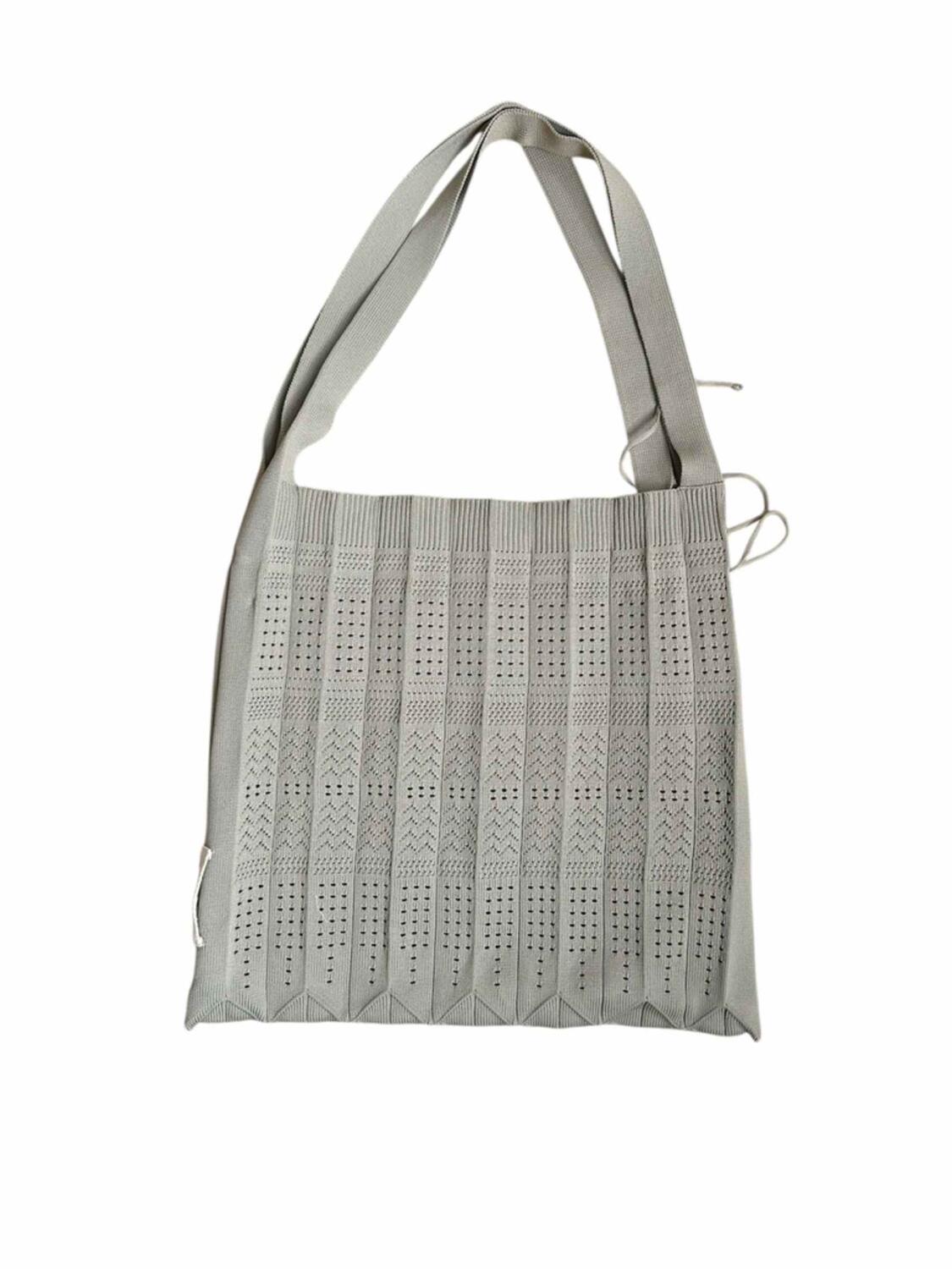 Lang Rosalia strikket shopper - Grå